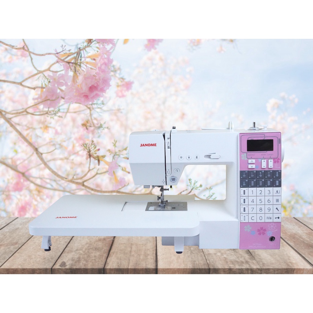 mesin jahit multifungsi janome dc7060 special edition - pink