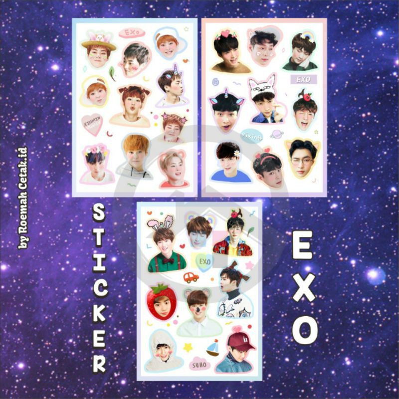 (EXO KPOP) STICKER TUMBLR AESTHETIC STIKER LAPTOP STIKER CASE HP MURAH