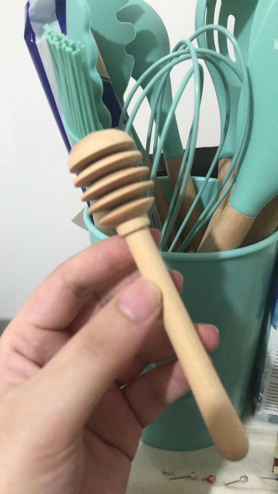 Natural Wood Honey Dipper/ Sendok Madu