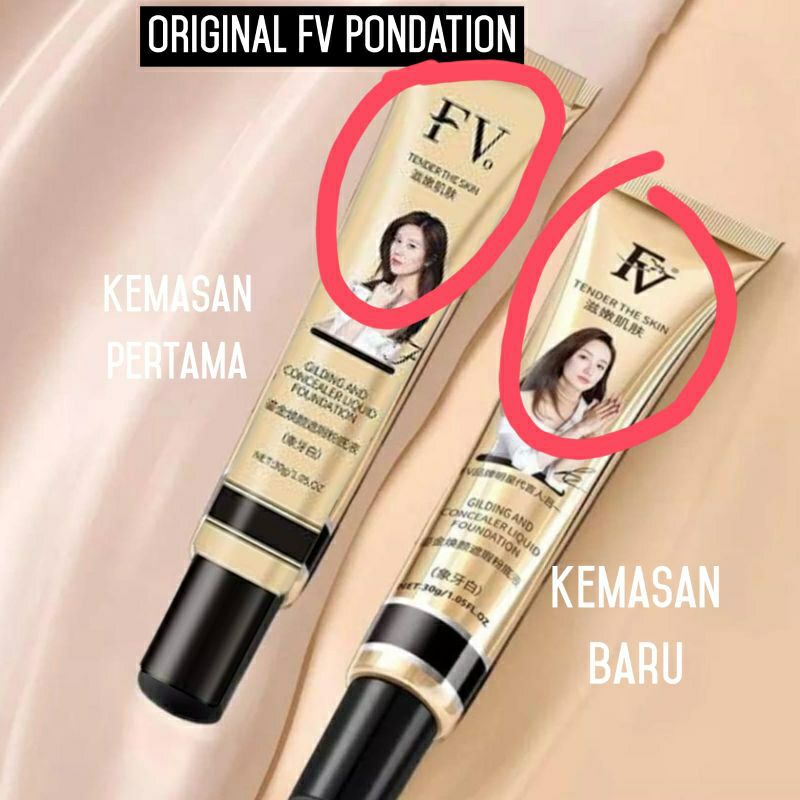 FV Fondation Concealer Foundation alas bedak tahan air dan tahan lama original