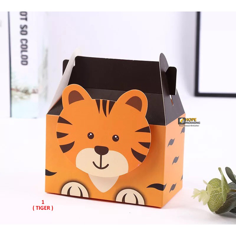 [ 3 PCS ]Paper box ultah bentuk animal 3D  dus souvenir hadiah gift box Snack kue permen biscuit