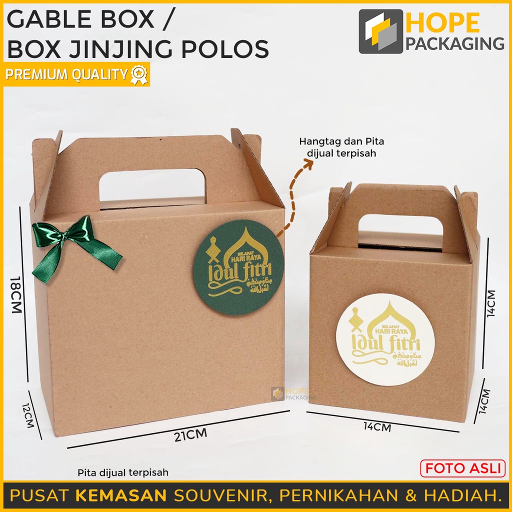 

Box Jinjing Kraft Coklat Edisi Imlek / Gable Box Kotak Kue Kering / Souvenir Hampers Toples Kue Keranjang