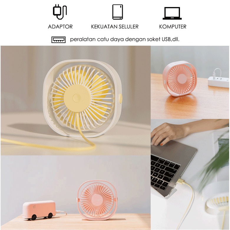 COD✔NATURAL WIND FAN kipas mini USB musim panas kantor kipas meja kecil ultra-tenang 312