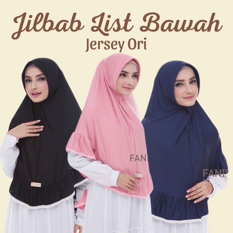 Hijab Jilbab Kerudung Khimar Instan Pet Jumbo Jersey Rempel Terbaru Bergo Maryam