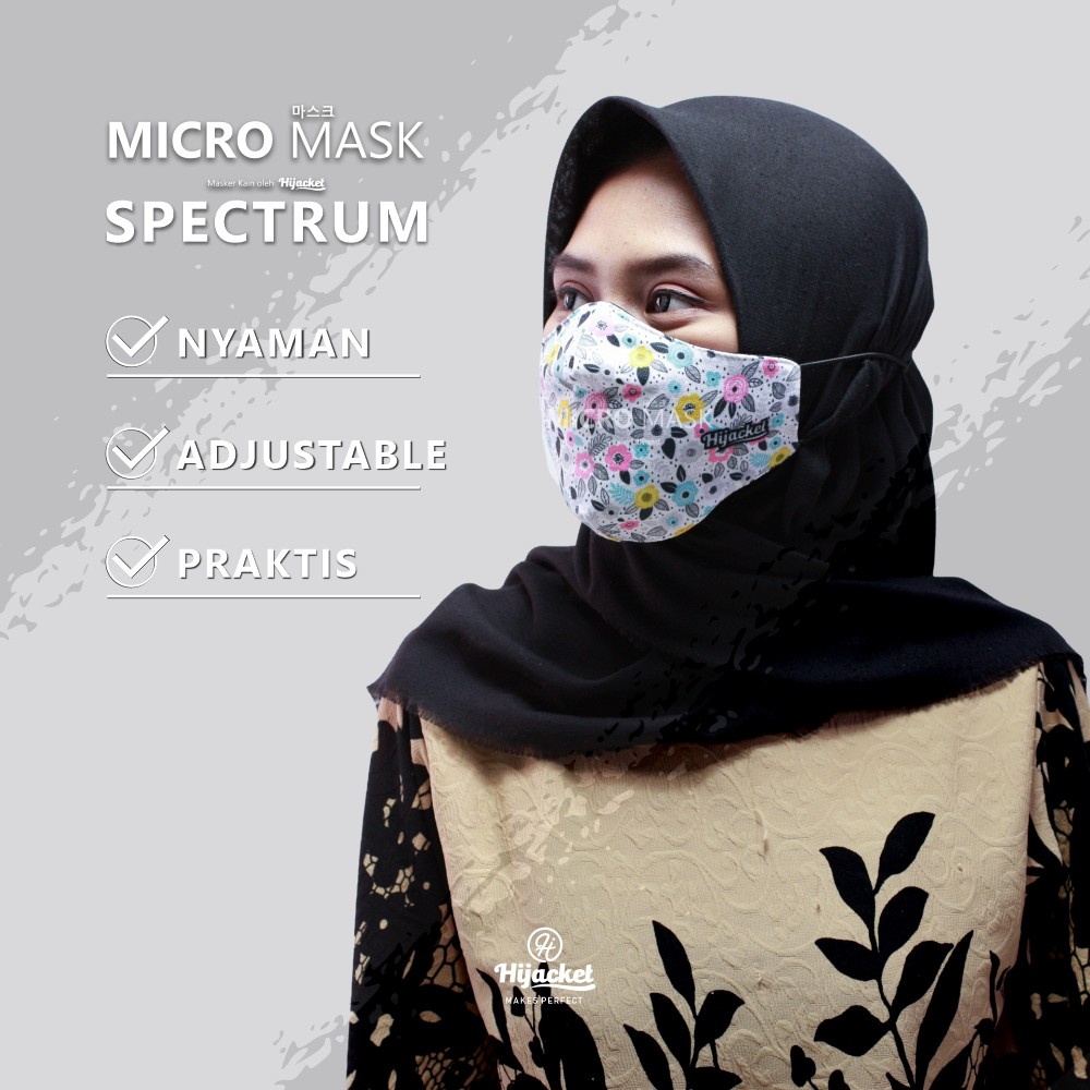 Masker hijab kain motif micro mask masker hijacket terlaris untuk masker berkendara bisa bayar COD