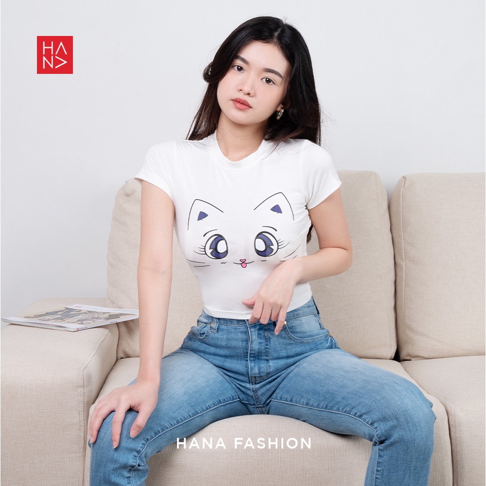 HanaFashion JKT - Pokemoon Crop Top Sexy Kaos Murah Wanita - CT108