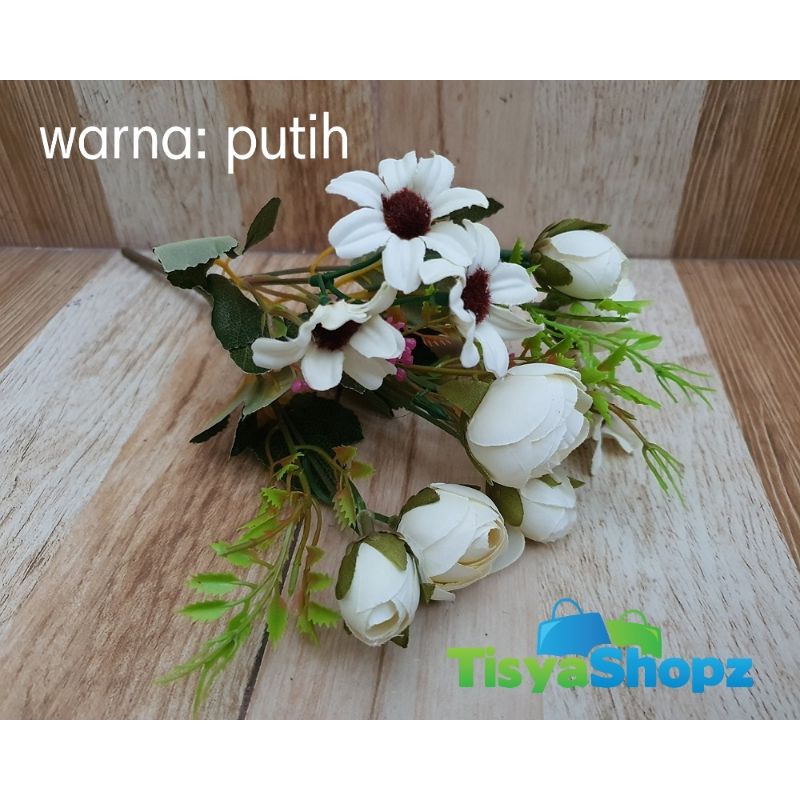 Pearl Buds 5 cabang / Bunga Mawar Telur (TANPA POT)