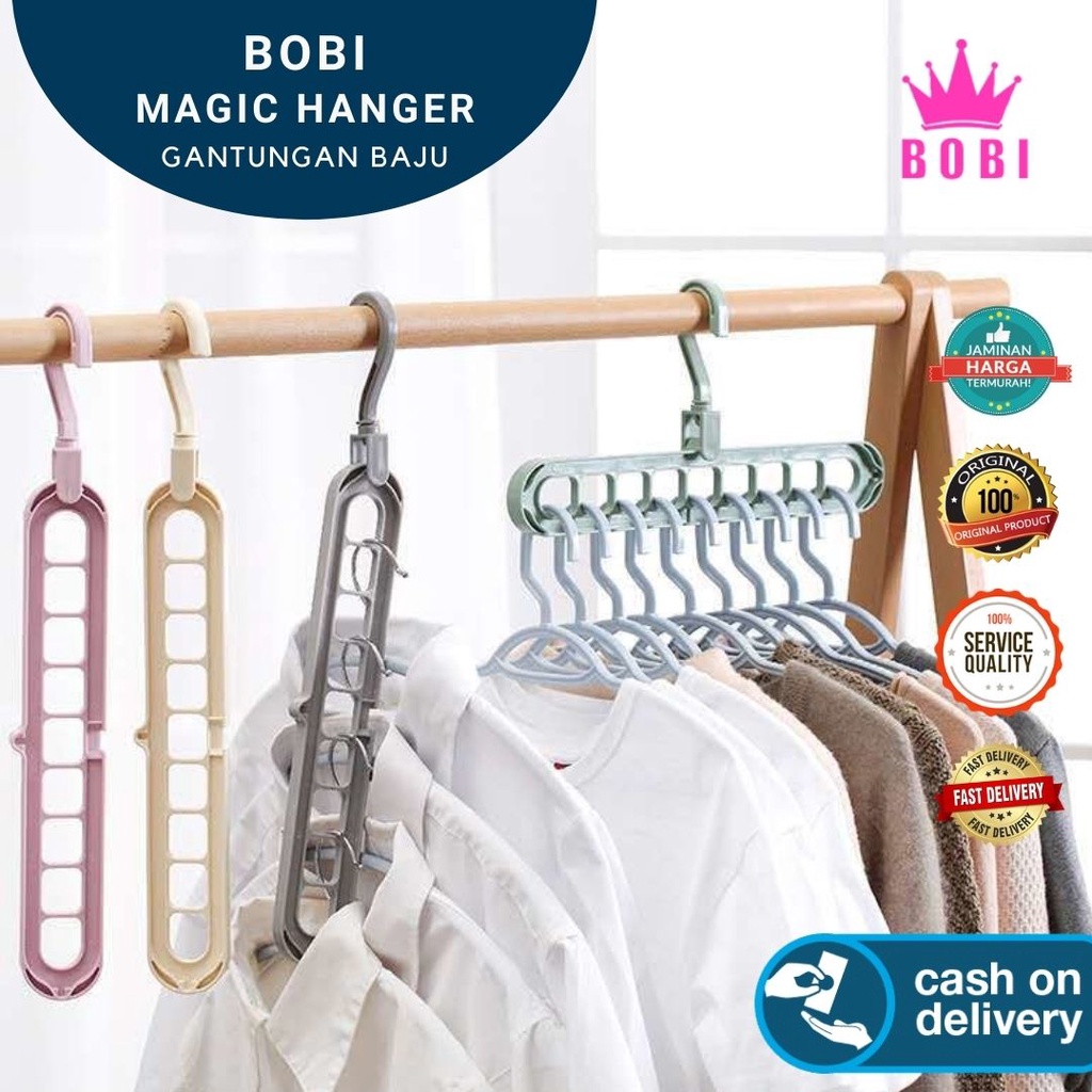 Gantungan Baju / Magic Hanger Multifungsional Foldable Hanger / warna random