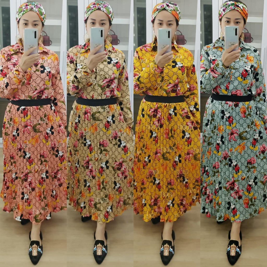 setelan rok gucci mickey