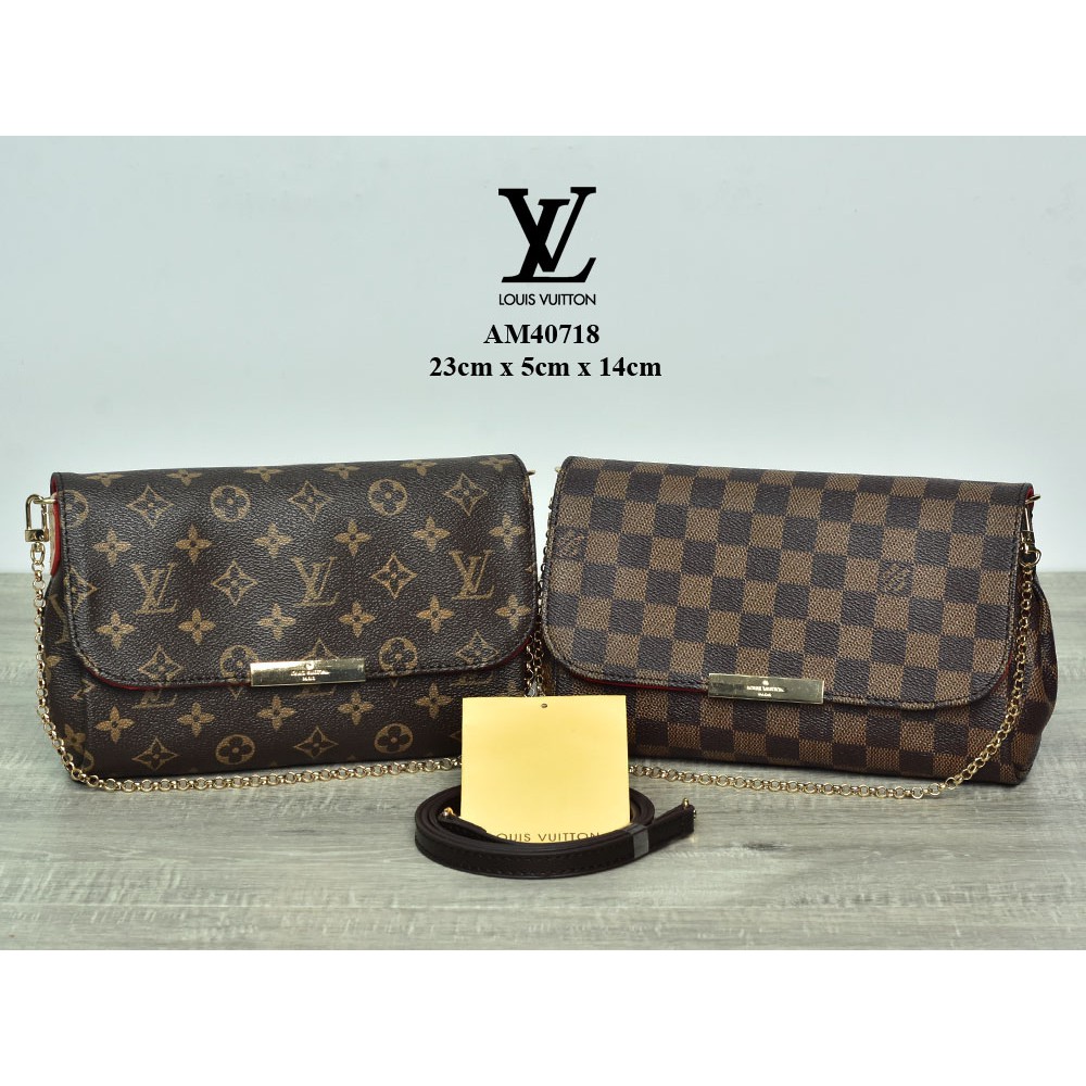 Supplier Tas Branded Clutch LV Favorite MM Canvas Semi Premium AM40718
