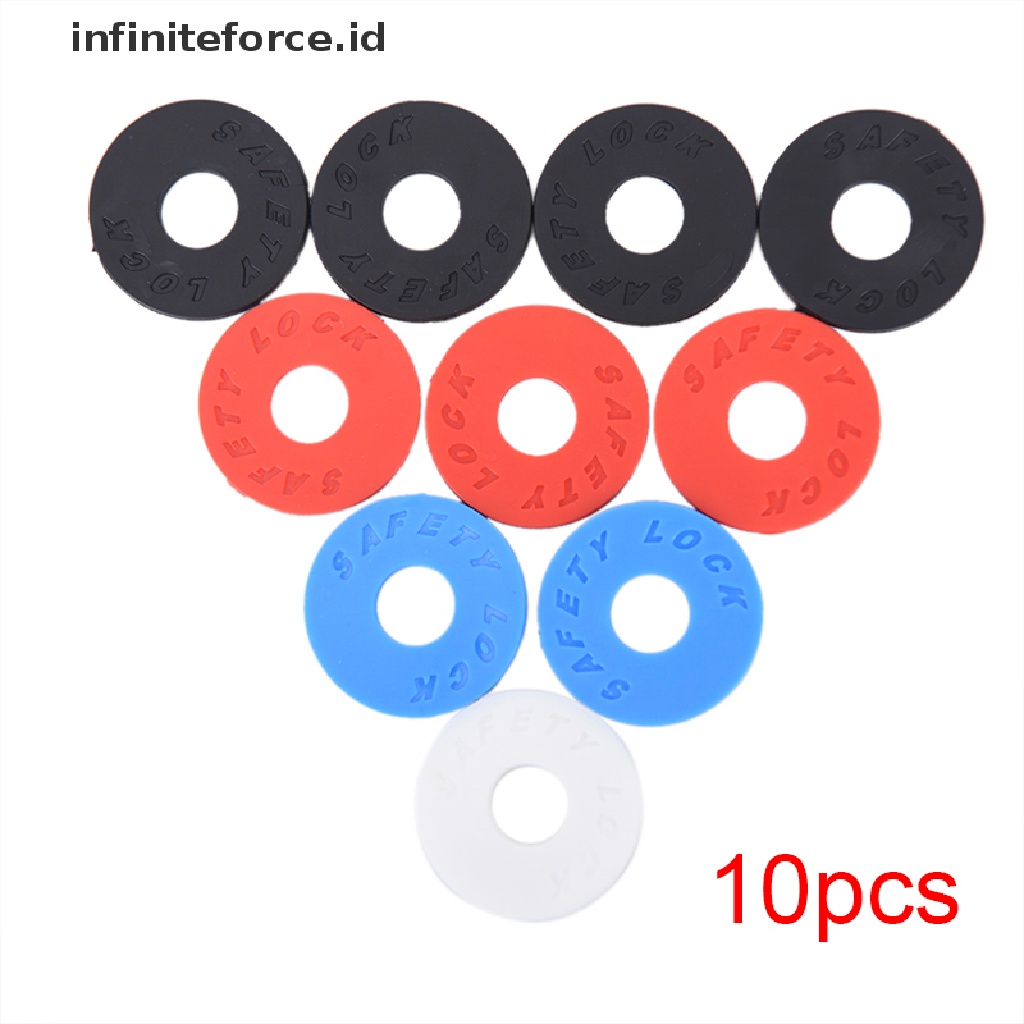 10pcs 25mm Od 9mm Kunci Strap Gitar Warna Hitam Merah