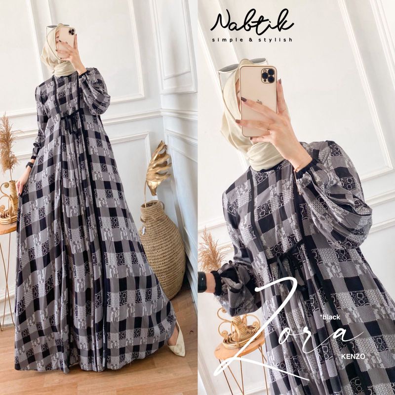 gamis wanita Zora terlaris ory by nabtik