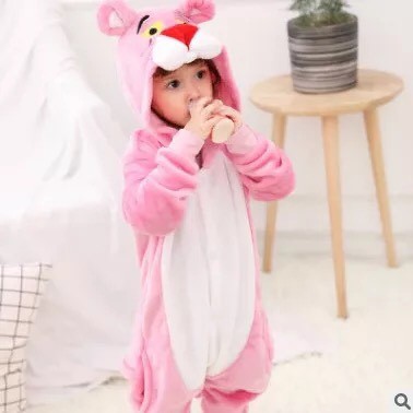 BAJU ONESIE PINK PANTHER HARIMAU PINK TIGERM KOSTUM COSPLAY BAJU TIDUR PIYAMA