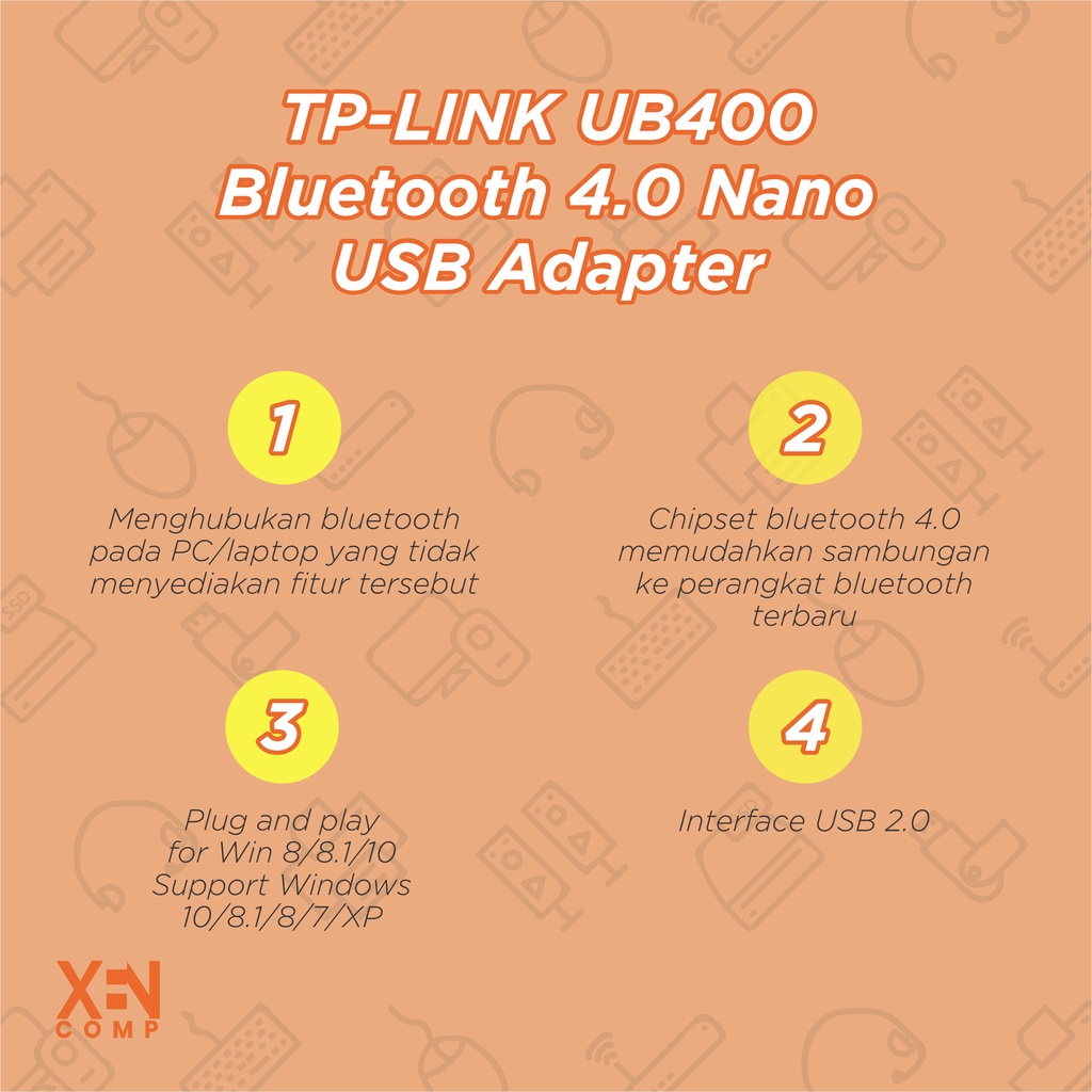 TP-LINK  UB400 USB Bluetooth V4.0 USB Nano Adapter