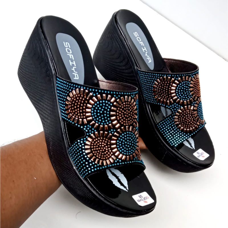 Sandal Wanita Sofiya Model Terbaru Harga Grosiran/Sandal Pesta Terlaris Wanita Remaja/Sandal Wedges Wanita Trendi