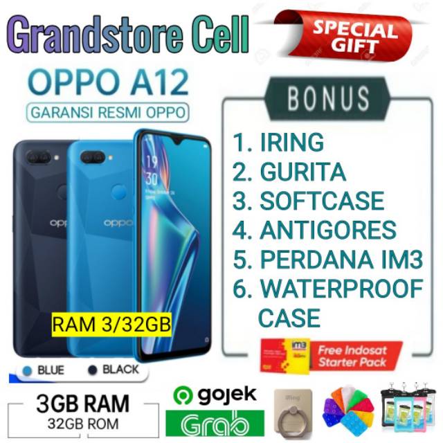 OPPO A12 RAM 3/32 GB GARANSI RESMI OPPO INDONESIA | Shopee