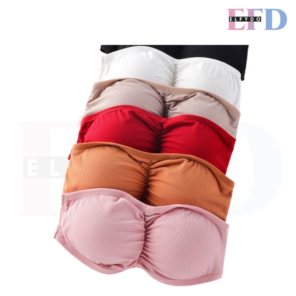 ELFYDO  BRA541 Pakaian Dalam Wanita Bra Tanpa Kawat Bra Intim Tanpa Tali Bustier Bandeau Pakaian Dalam Dada