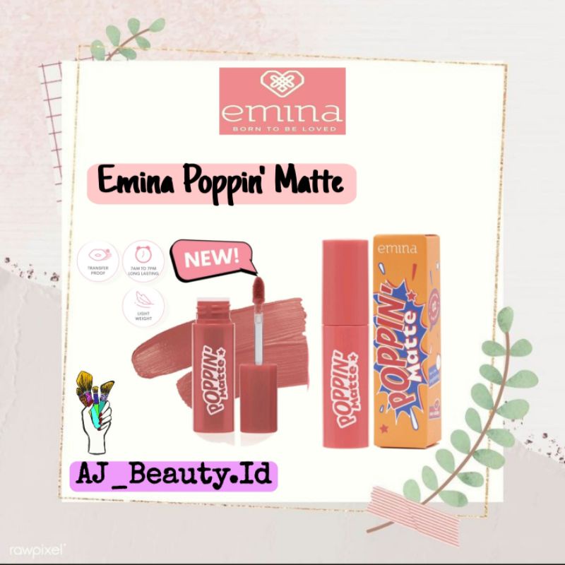 EMINA Poppin' Matte | Lipstick Matte New | Transferproof