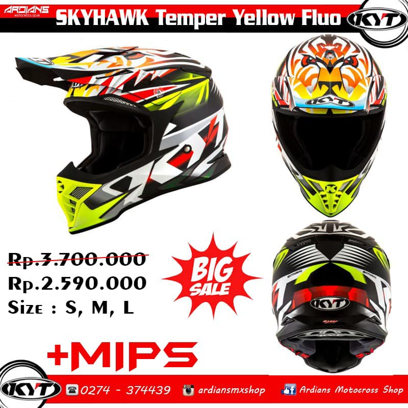 SALE - HELM KYT SKYHAWK TEMPER - TRAIL CROSS TRABAS ENDURO GRASSTRACK