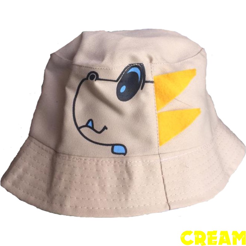 Topi BUCKET DINO Anak Laki-laki / Perempuan  usia 2-8thn Gambar Kartun Dinosaurus bisa bayar di tempat