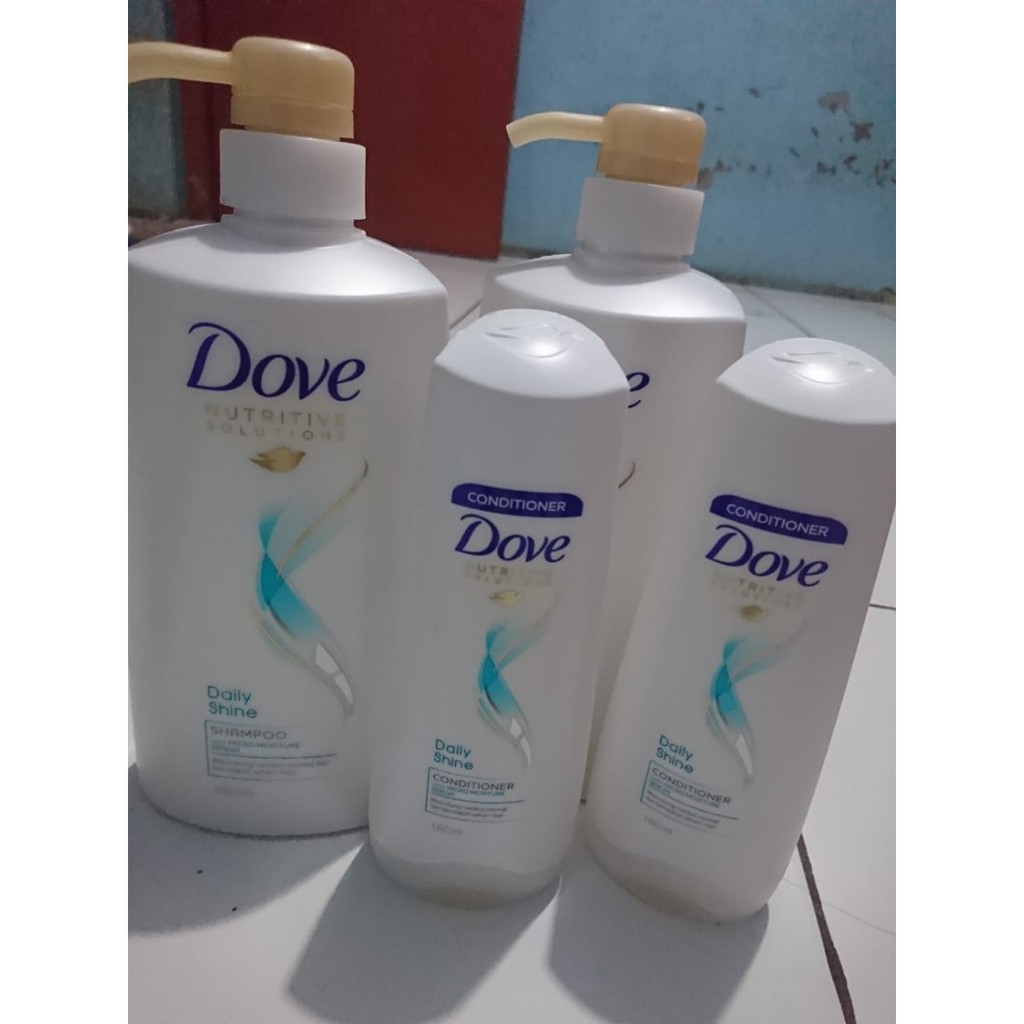 DOVE SHAMPO DAILY SHINE 680ML + CONDITIONER 160ML