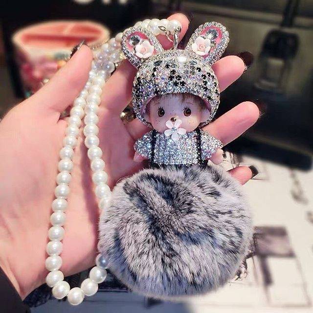 Gantungan Spion Mobil Monchichi Karakter Monchichi Lucu