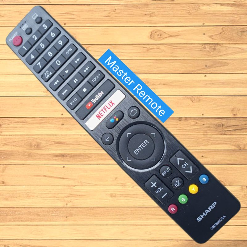 Remote Remot tv sharp Led Netflix android tv Smart tv original GB326WJSA