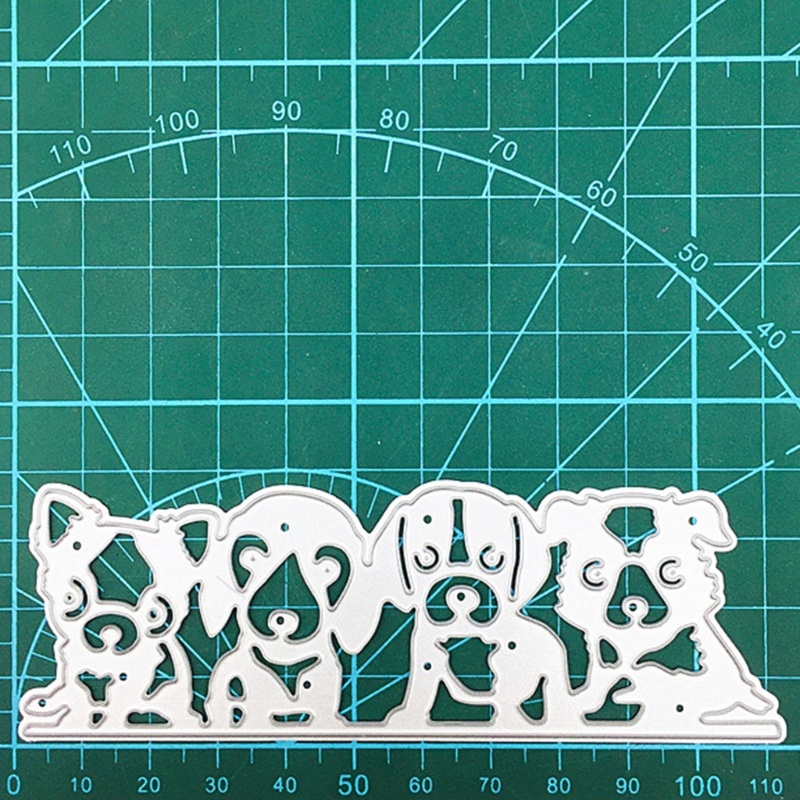 Cetakan Stensil Cutting Dies Motif Hewan Anjing Lucu Bahan Metal Handmade DIY Untuk Anak / Dewasa