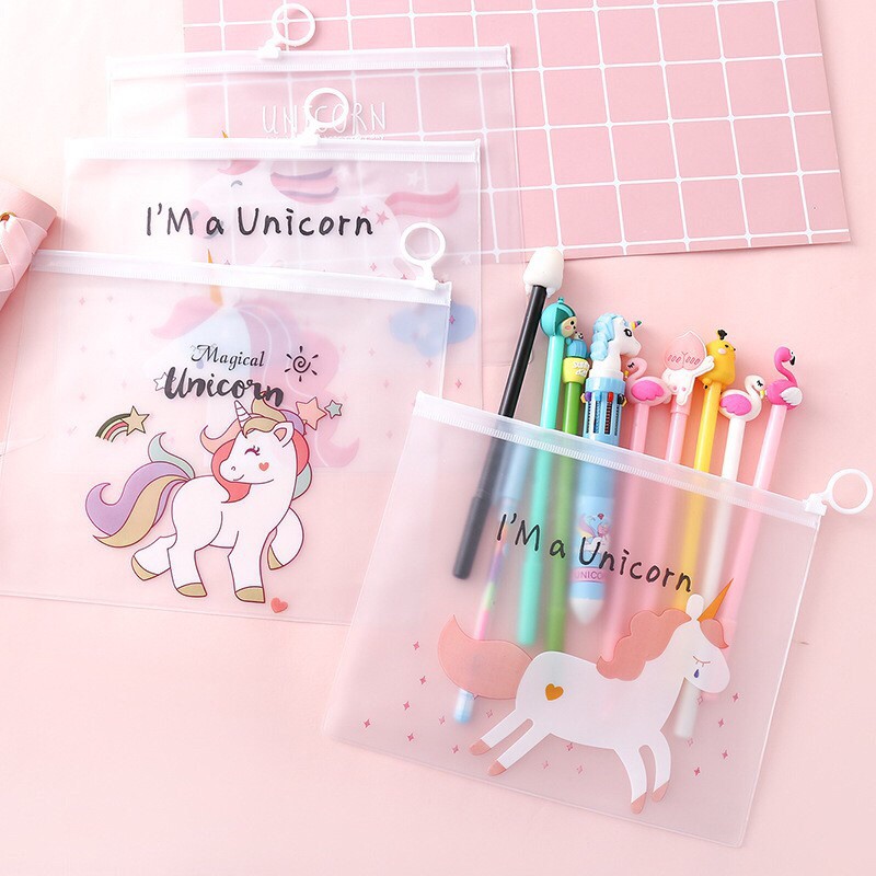 

Clear Unicorn Pouch Tempat Pensil Unicorn Transparan Ukuran Besar Penyimpanan Alat Tulis Kosmetik