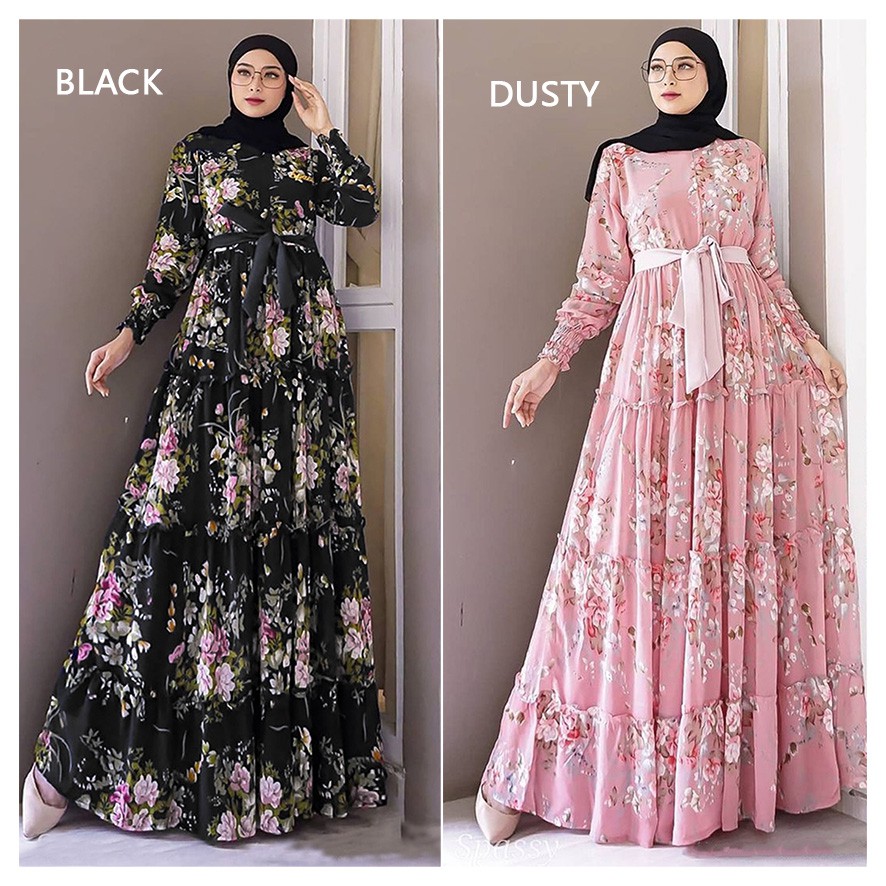 GAMIS RUMAISYA MAXY SPASSY DRESS - MONALISA - M L XL - FASHION WANITA