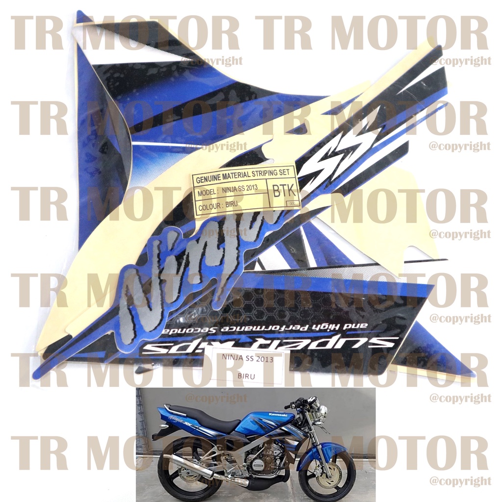 Stiker Motor Ninja SS 2013 Sticker Striping Lis Full Set Motor