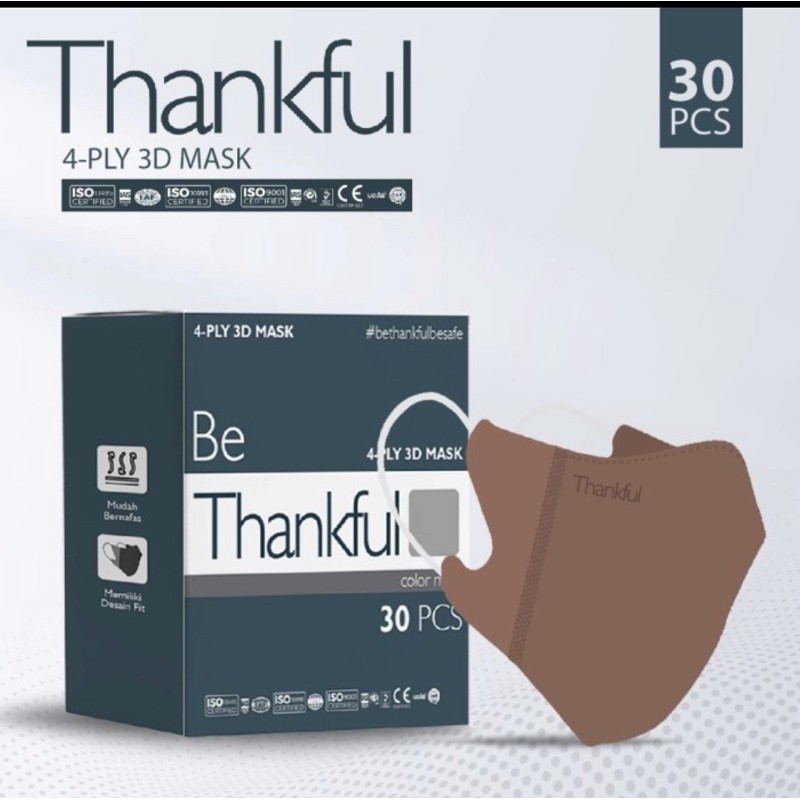 Masker Thankful duckbill 4ply 3D mask