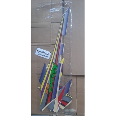 STIKER STRIPING LES BODY MOTOR HONDA KIRANA 2005 125 MOTOR BIRU