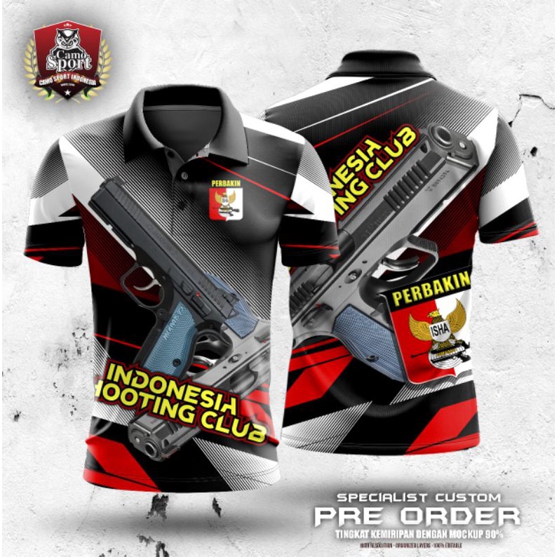 Baju Perbakin Lengan Pendek/Jersey Camo/Kaos