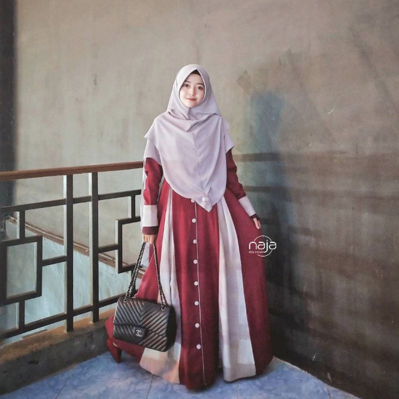 Office dress naja the label ORI Alya hijab by naja