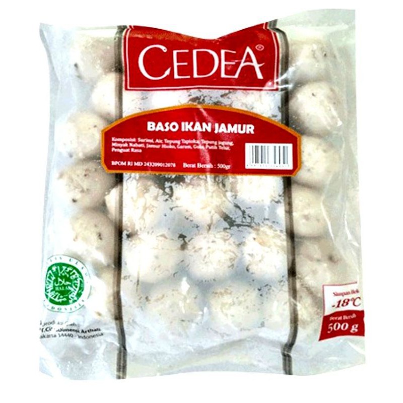 BASO IKAN JAMUR CEDEA 500GR HALAL BAKSO ISI 25 FISH MUSHROOM BALL