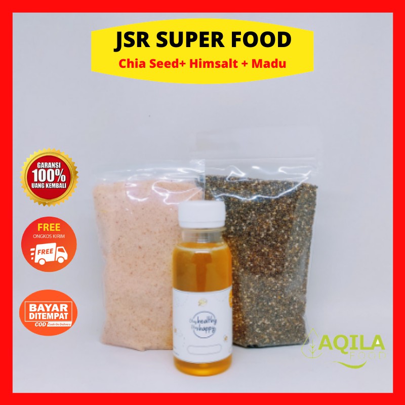 

✔PROMO PAKET JSR CHIA SEED MEXICO GARAM HIMALAYA JSR MADU MURNI SUPER FOOD DR ZAIDUL AKBAR REMPAH