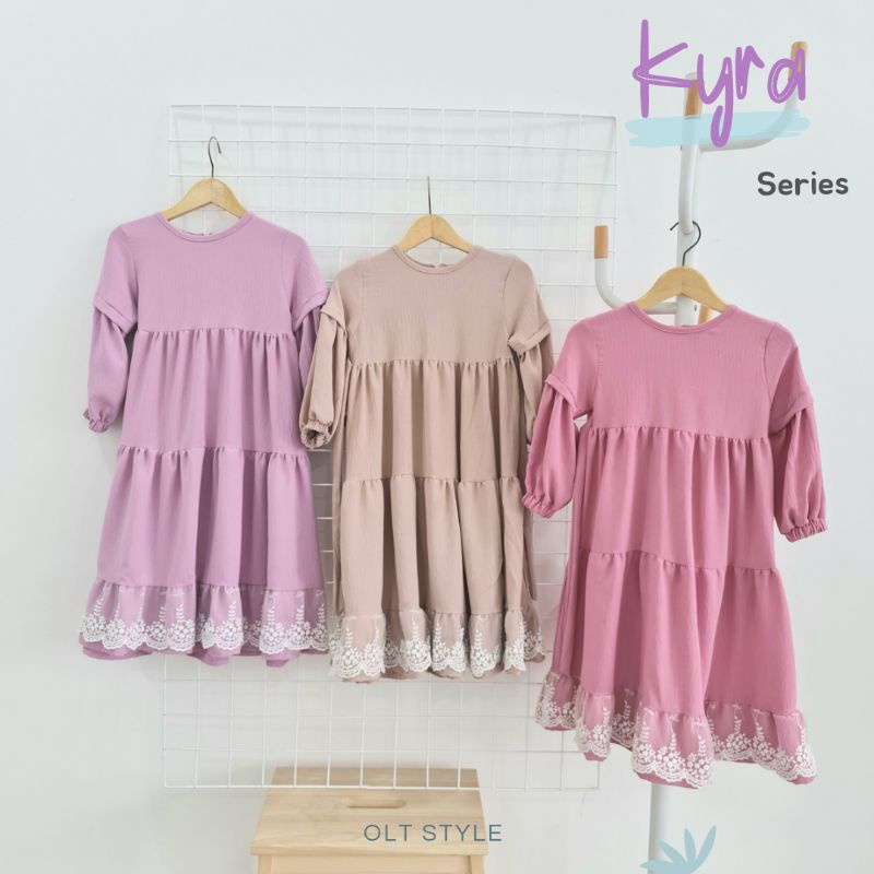 Gamis Kyra by OLT style / Gamis krinkle murah