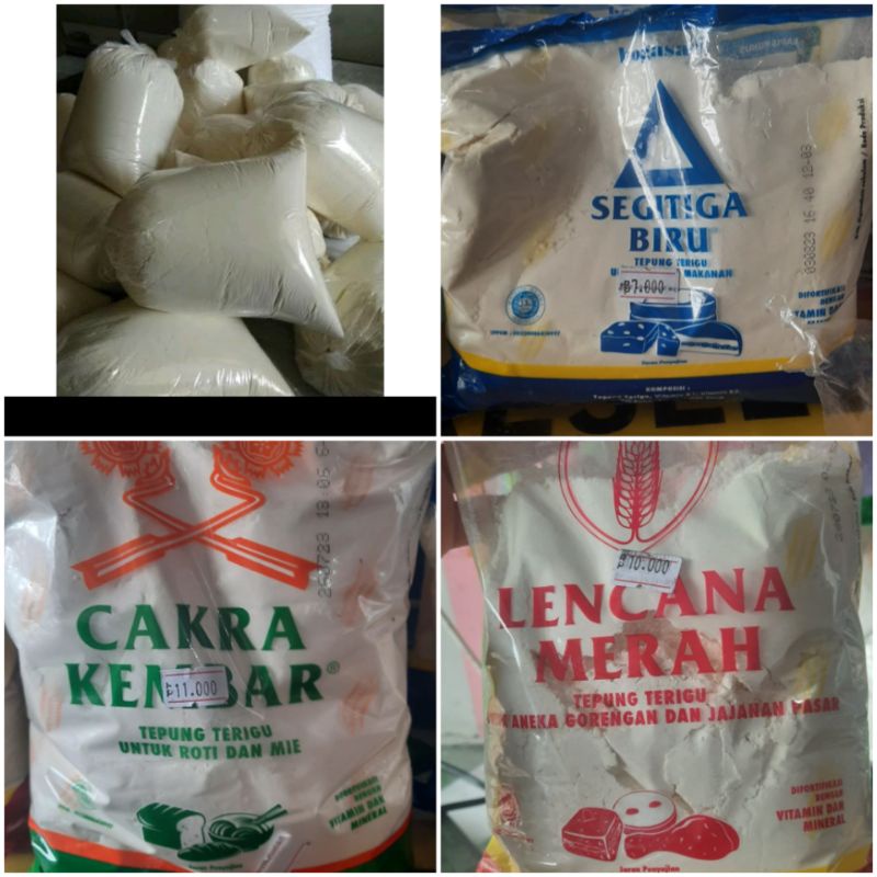 

Trigu tepung trigu ecer kilon segita biru bogasari lencana merah