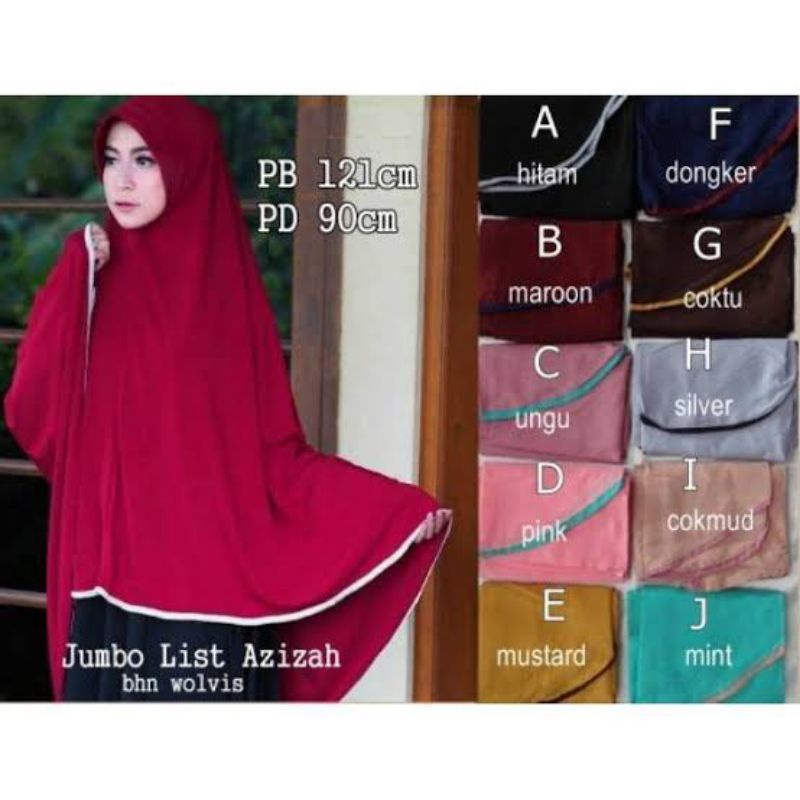 JILBAB SYAR'I JUMBO/JILBAB JERSY LIST KOMBI/HIJAB INSTAN BERGO SYAR'I /JILBAB BAGUS MURAH