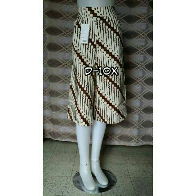 CELANA KULOT BATIK 7/8 BAHAN POPLIN