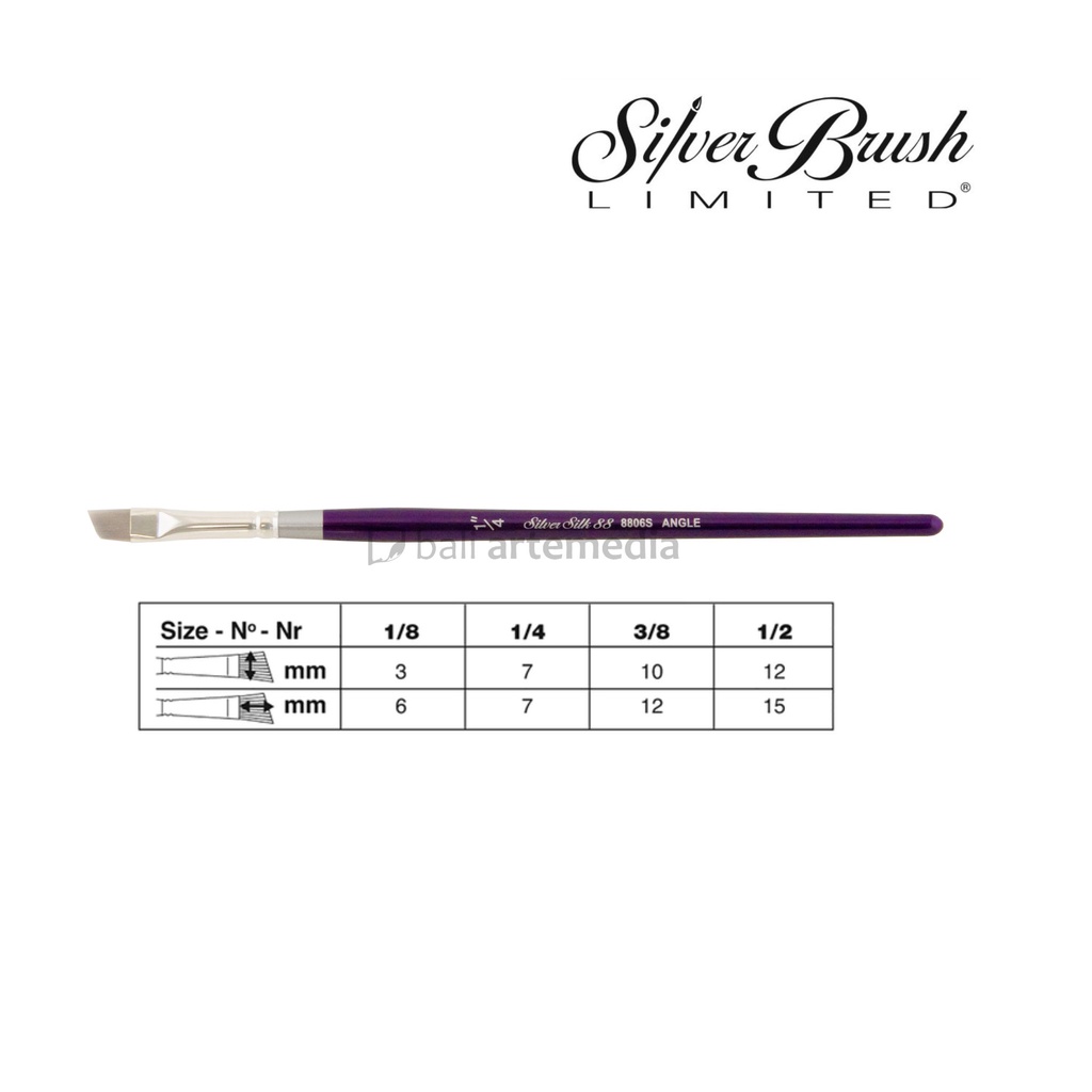 Silver Brush Silk 88 - Angle 8806S