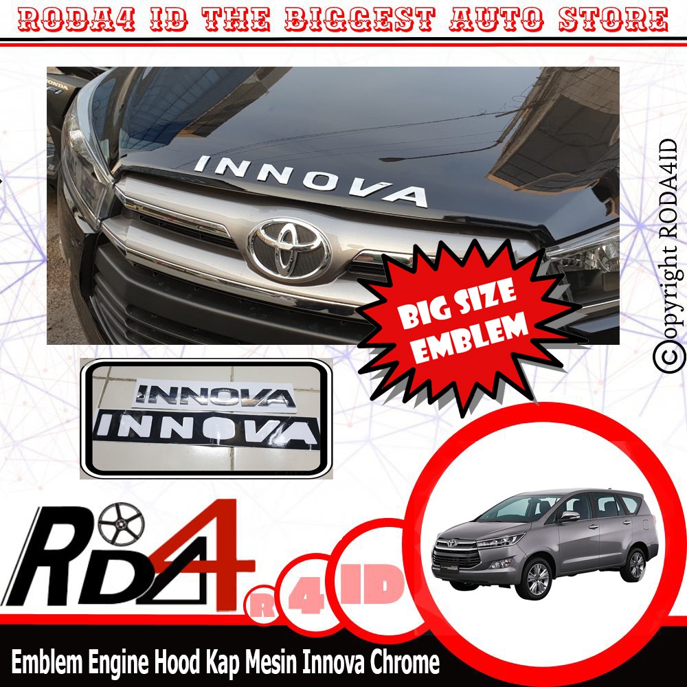 Emblem Innova Engine Hood Kap Mesin Innova Chrome