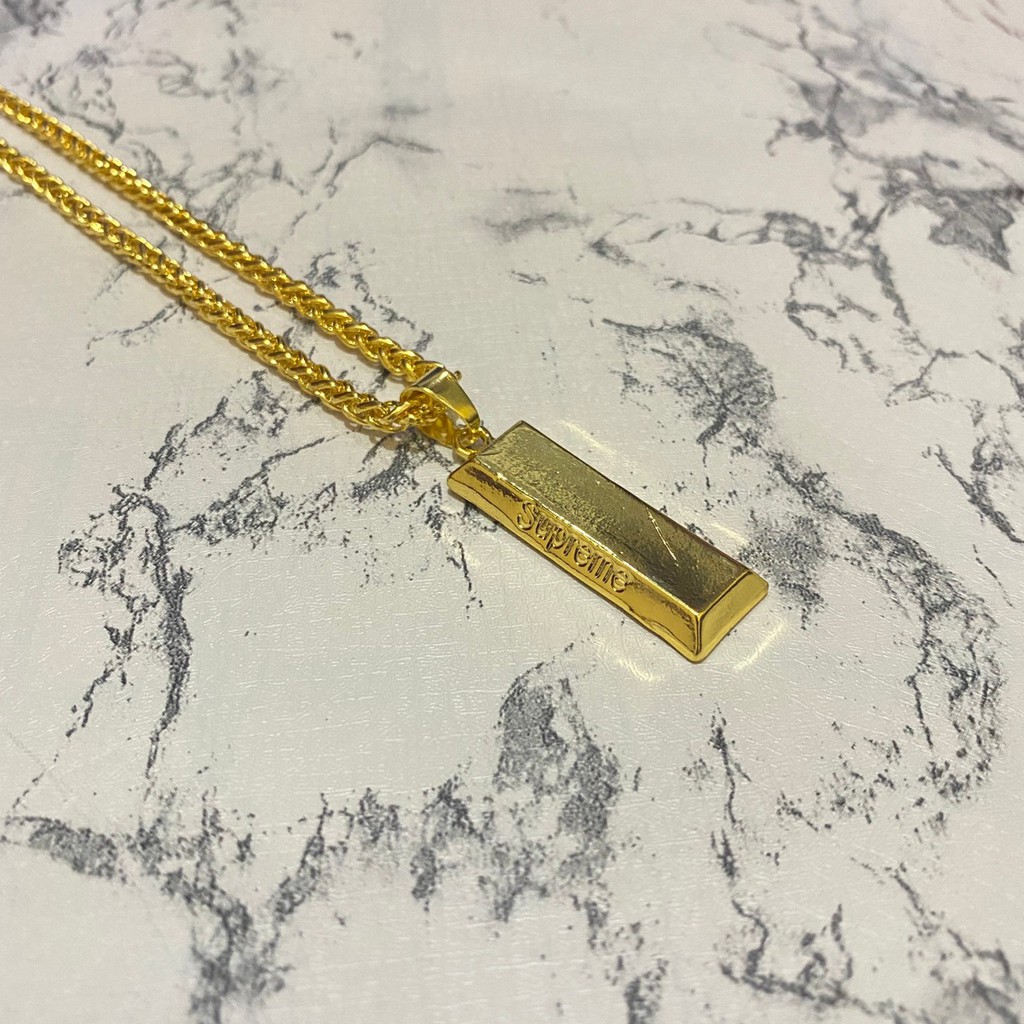 Kalung Supreme Gold / Supreme Necklace Kalung Pria Murah Aksesoris Kalung