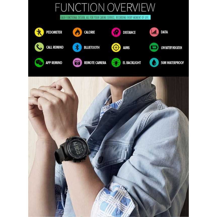 SKMEI Jam Tangan Olahraga Smartwatch Bluetooth JT 65 Jam Tangan Waterproof Terbaru Unik Multifungsi