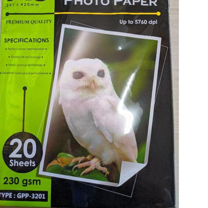 

Segera Dapatkan!! VTEC KERTAS FOTO V-TEC GLOSSY PHOTO PAPER A3 230 GSM GPP-3201 .!!!
