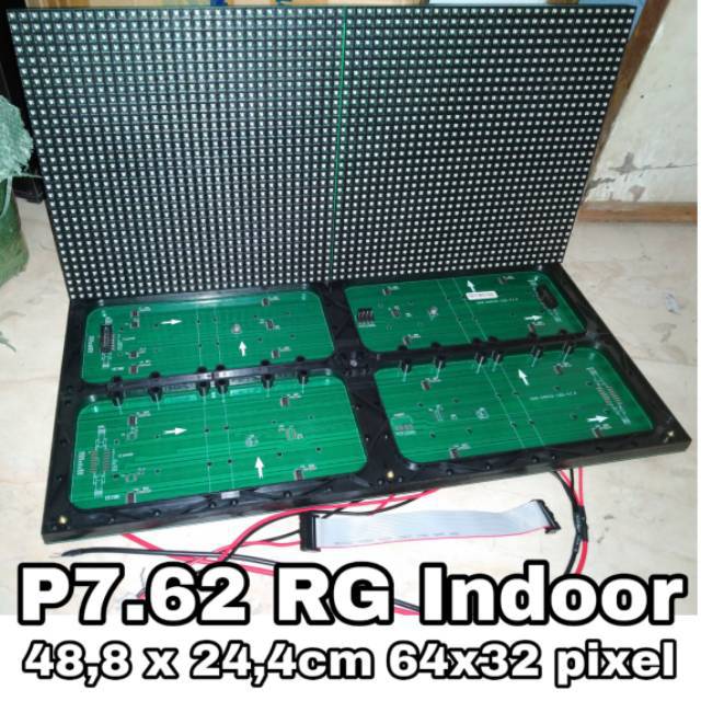 LED Panel Modul F5.0 P7.62 SMD RG Red Green 3 warna 32x64 Indoor