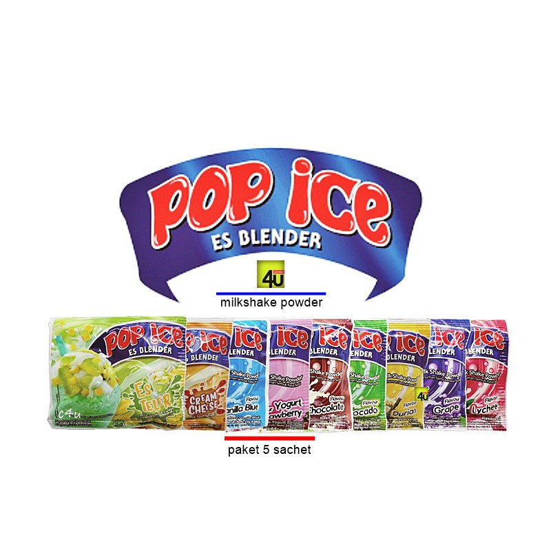 

POP ICE - Milk Shake Powder ANEKA RASA - PAKET 5 SACHET