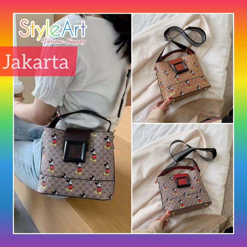 StyleArt SL3818 Tas Selempang Wanita 100% Original Fashion Import SlingBag Like Guci Mickey Mouse