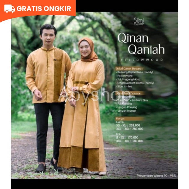 Abyshop - QINAN QANIAH Yellowood by silmi GAMIS SILMI TERBARU COUPLE silmi fashion samara nibras alw